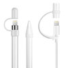 (3-in-1) Silicone Lid Cap / Nib Tip Protector / Anti-Lost Strap Cable for Apple Pencil - White
